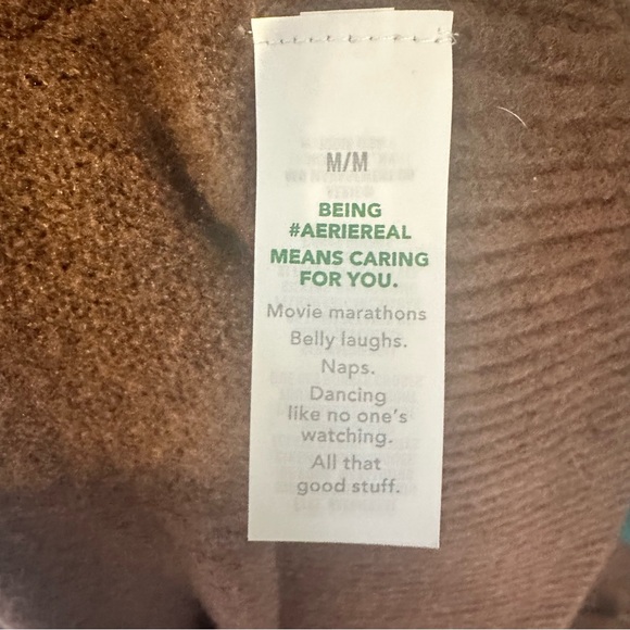 Aerie Unreal Oversized Cozy Brown Sweater medium - Picture 10 of 11